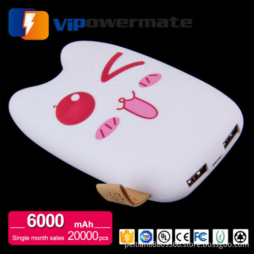China 8000mah/10400mah portable power bank double usb charger